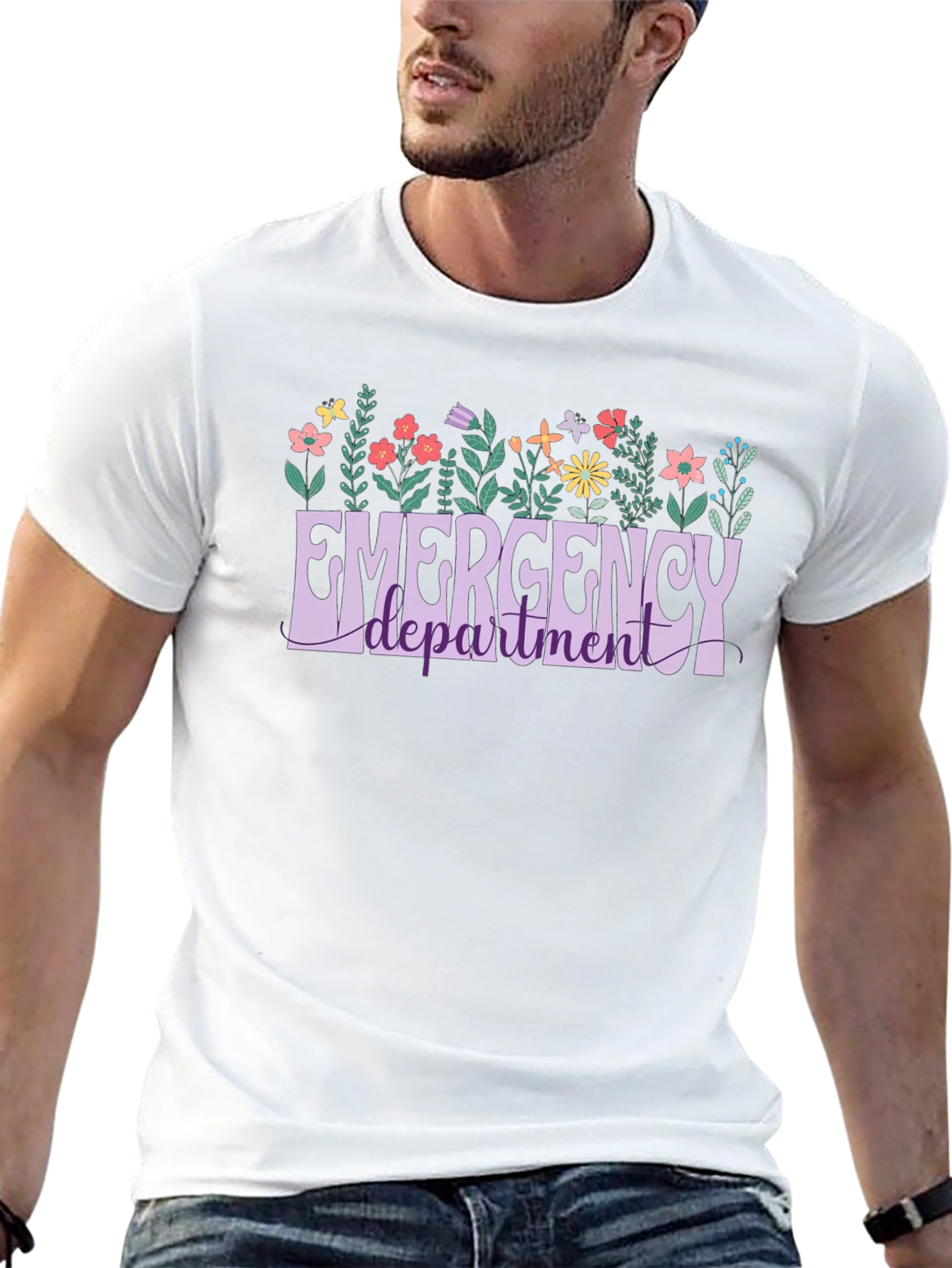 Emergency Department Floral T-Shirt