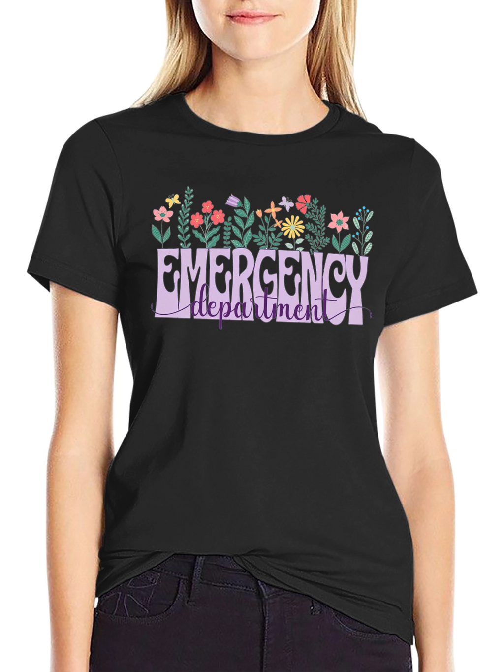 Emergency Department Floral T-Shirt