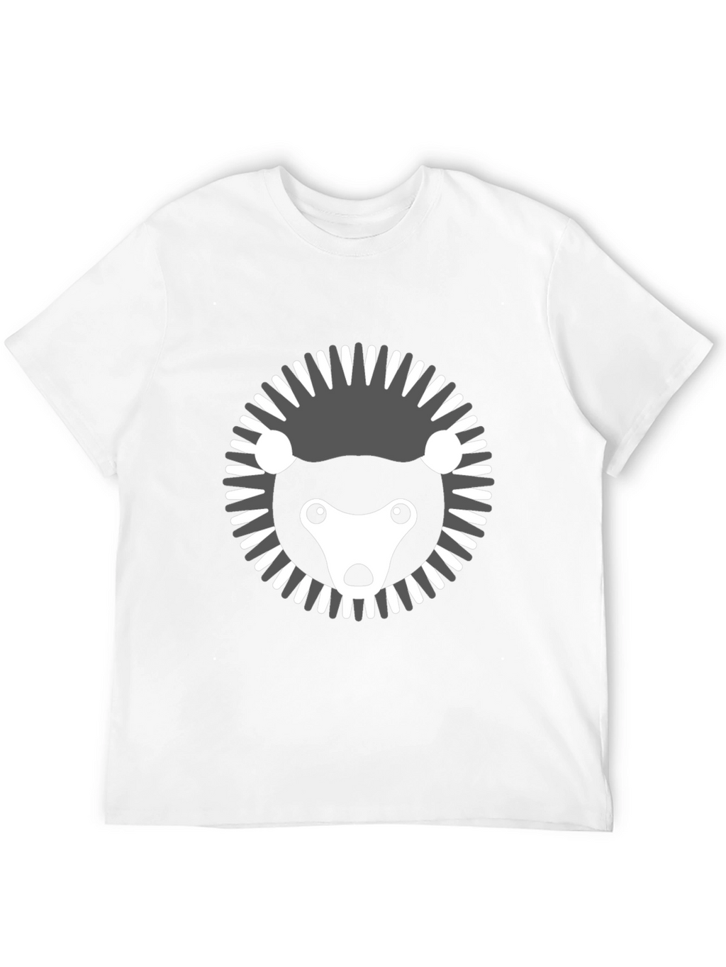 Modern Hedgehog Graphic Tee - Black