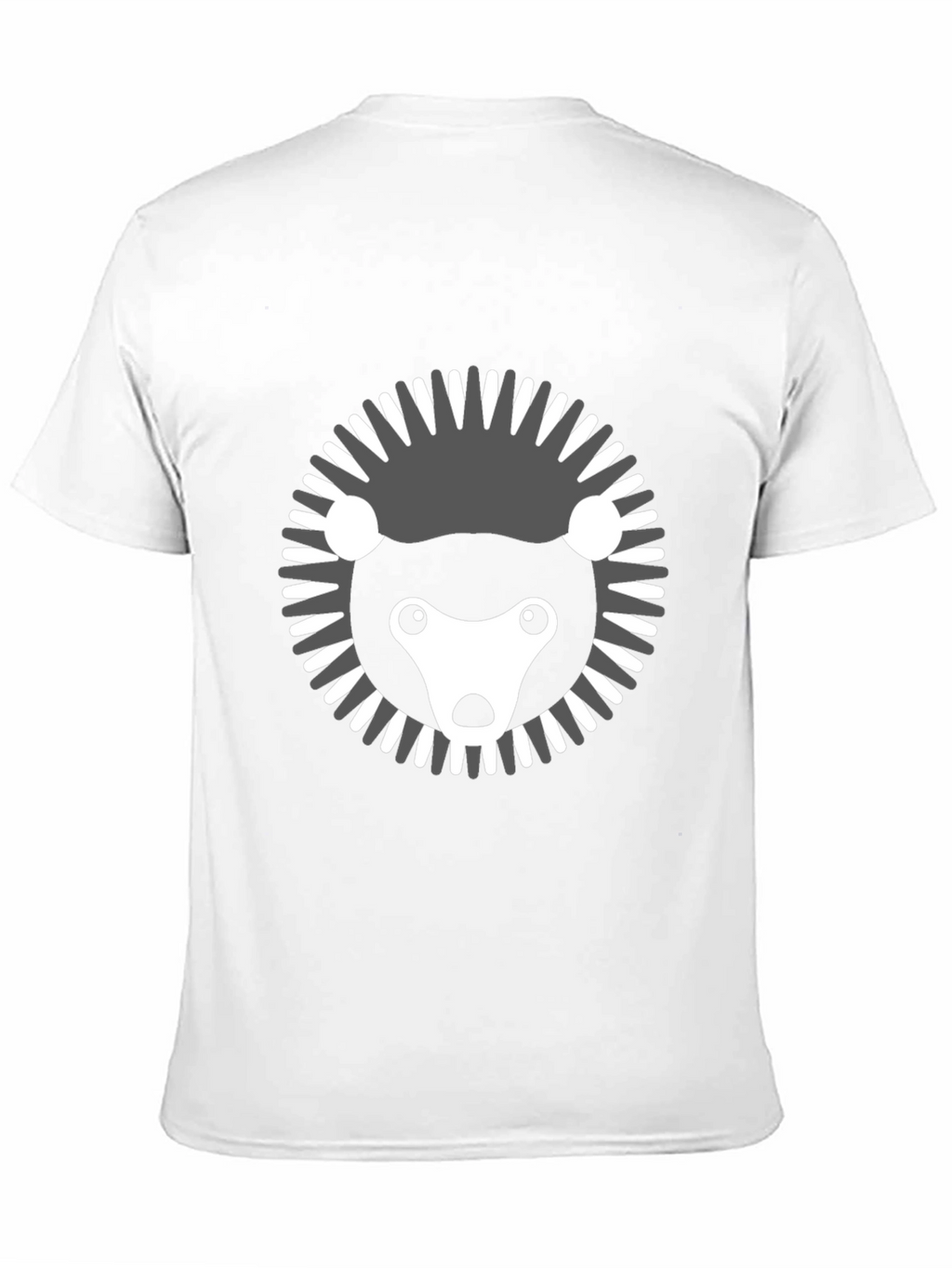 Modern Hedgehog Graphic Tee - Black