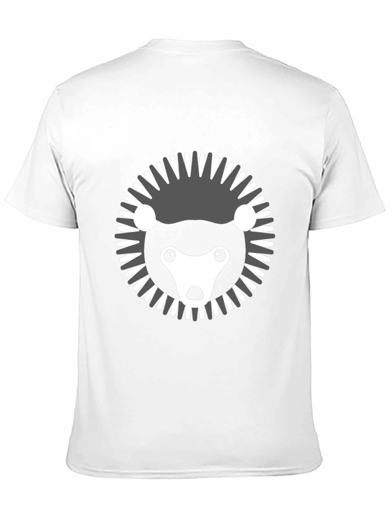 Modern Hedgehog Graphic Tee - Black