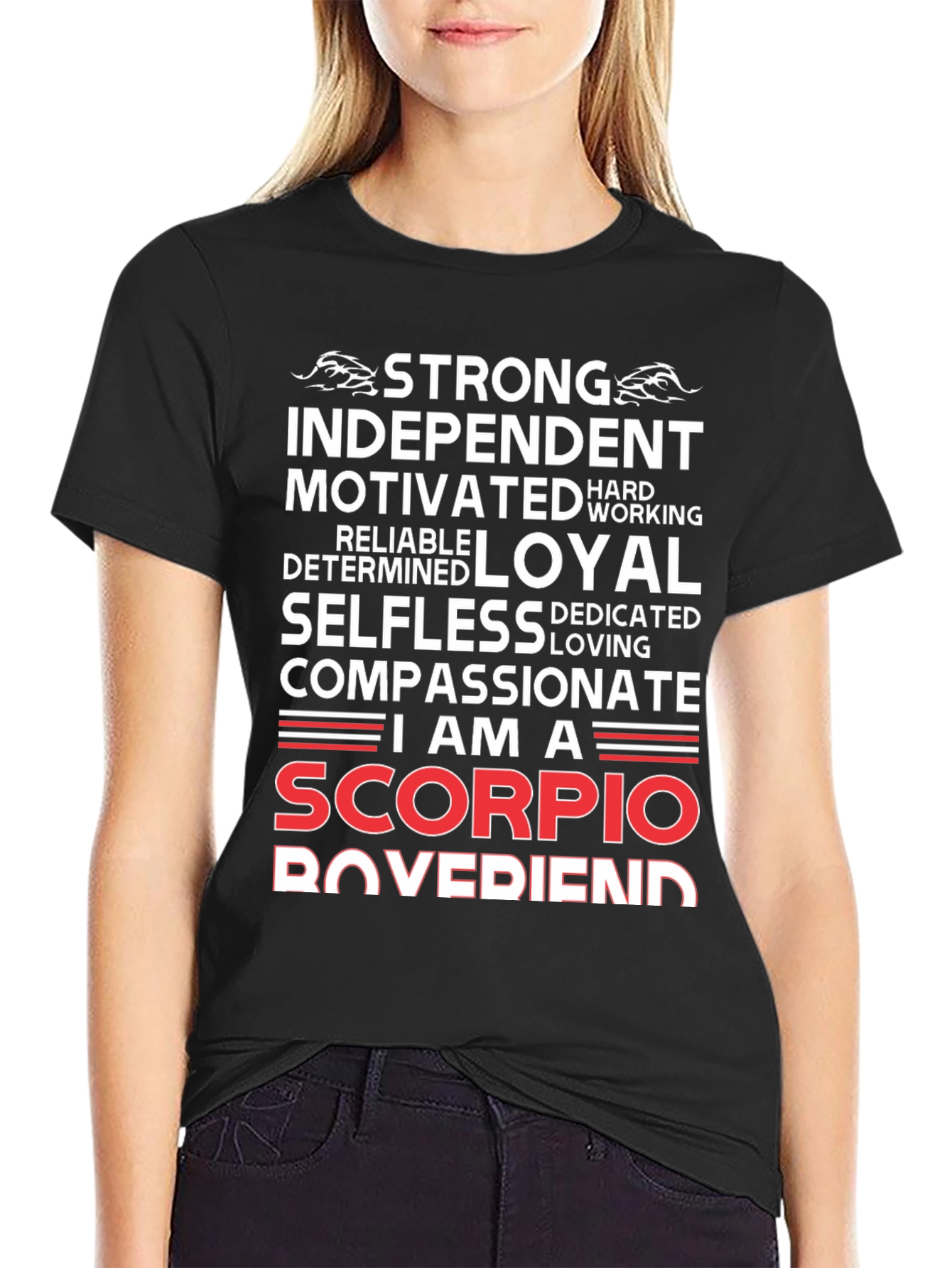 Scorpio Boyfriend Graphic Tee - Zodiac Gift