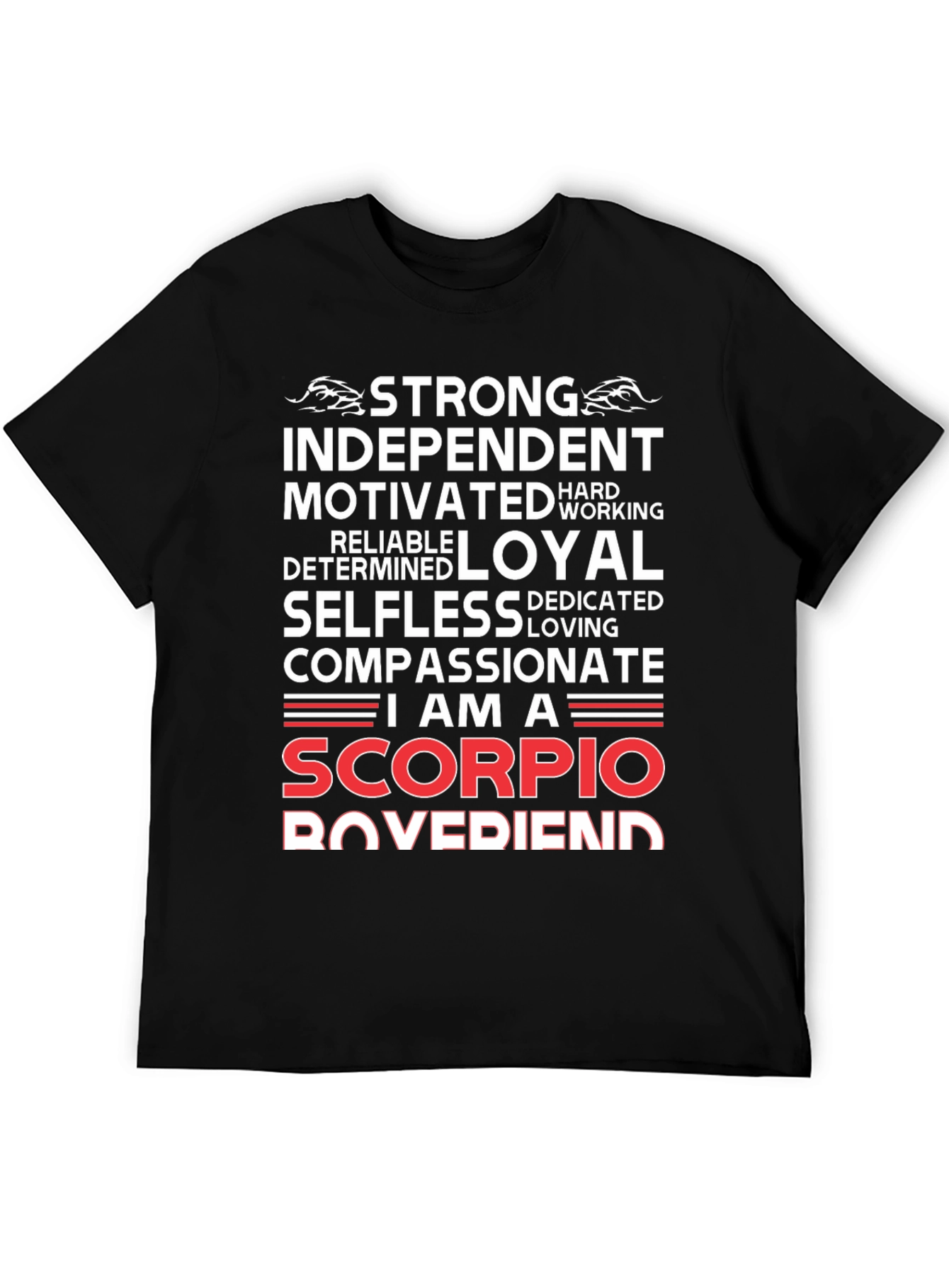 Scorpio Boyfriend Graphic Tee - Zodiac Gift