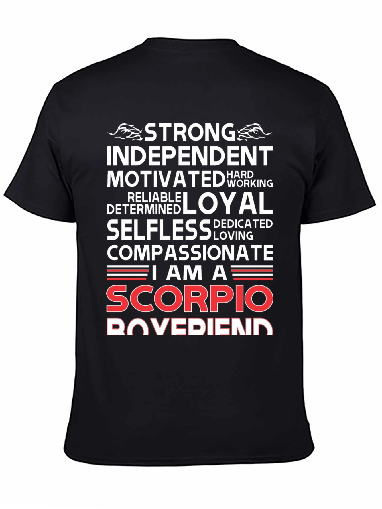 Scorpio Boyfriend Graphic Tee - Zodiac Gift