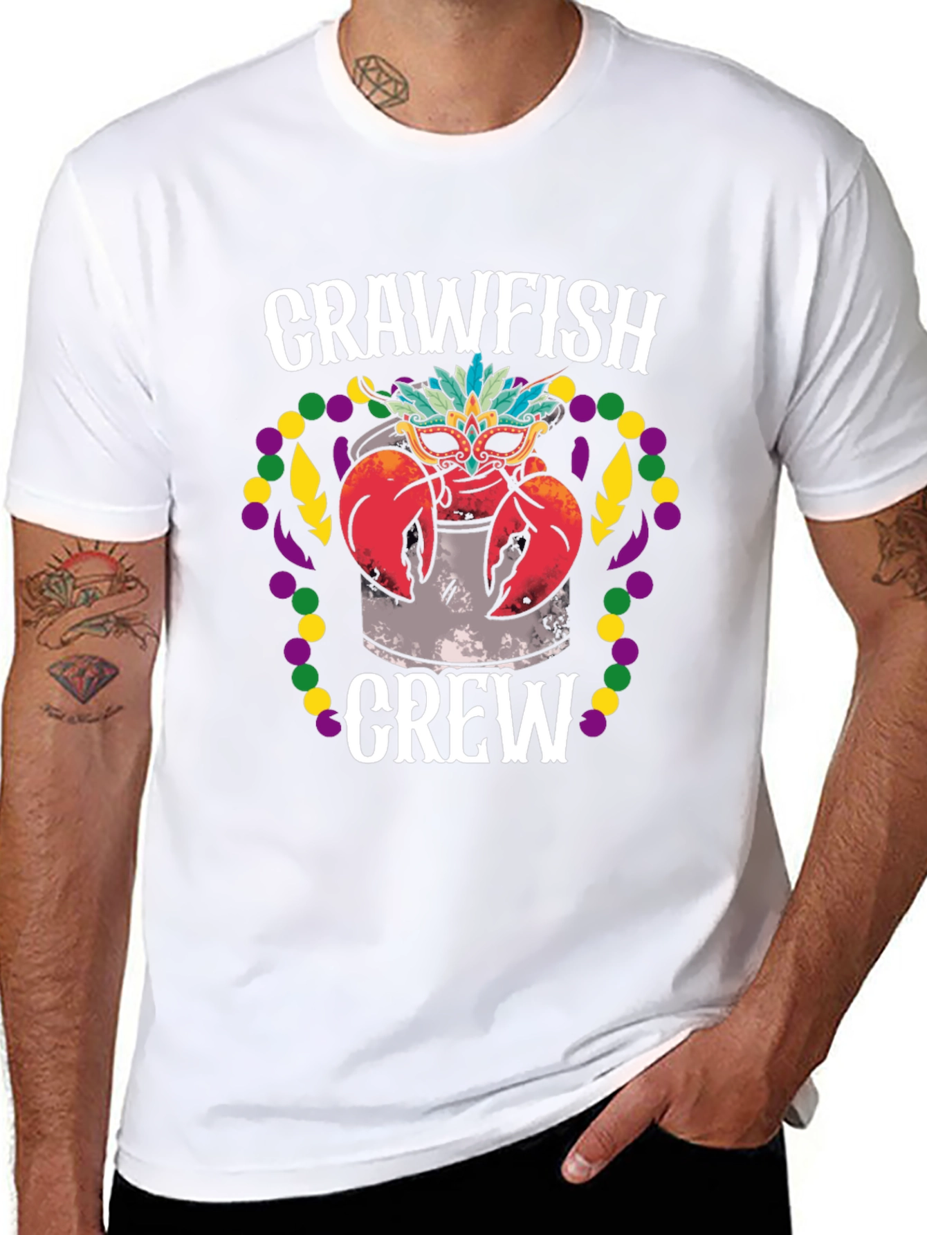 Crawfish Crew Mardi Gras T-Shirt