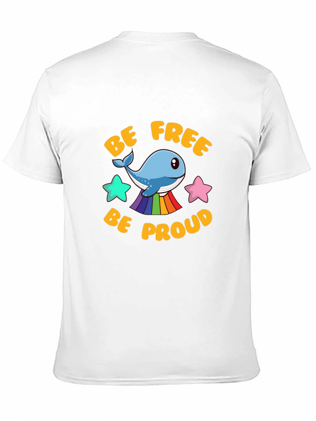 Be Free Be Proud Whale LGBT Graphic T-Shirt