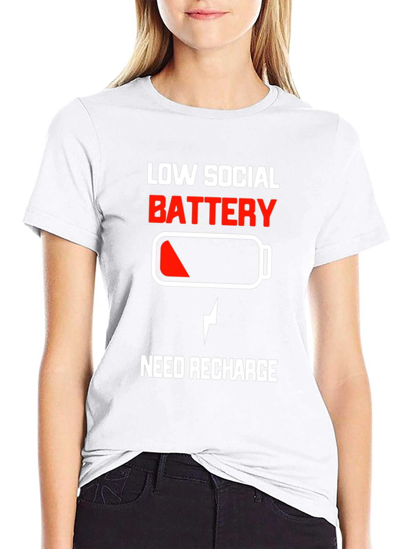 Low Social Battery Tee - Recharge Required!
