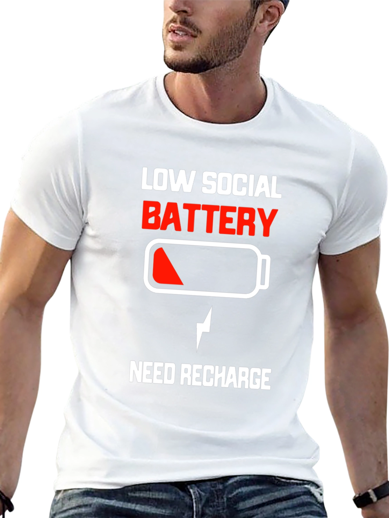 Low Social Battery Tee - Recharge Required!