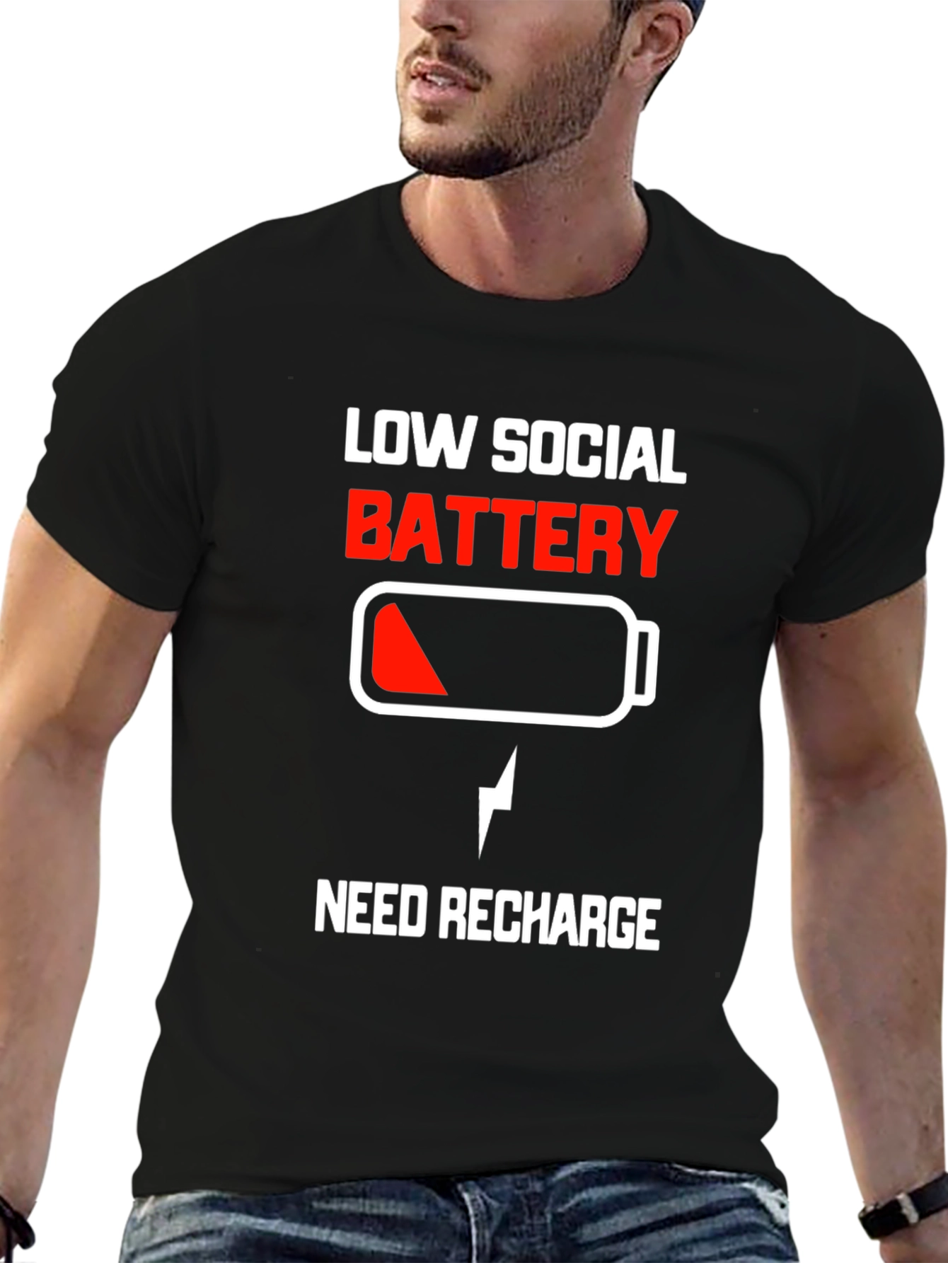 Low Social Battery Tee - Recharge Required!