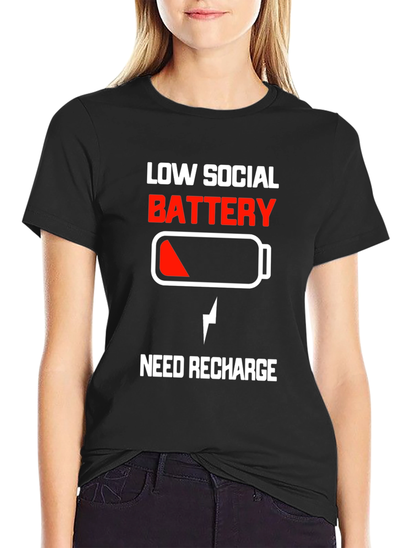 Low Social Battery Tee - Recharge Required!