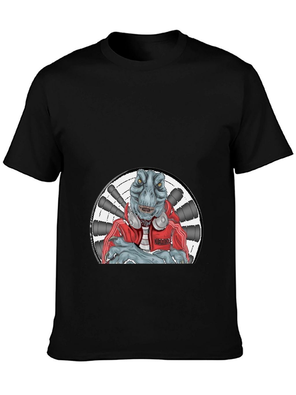 Dinosaur DJ Black T-Shirt