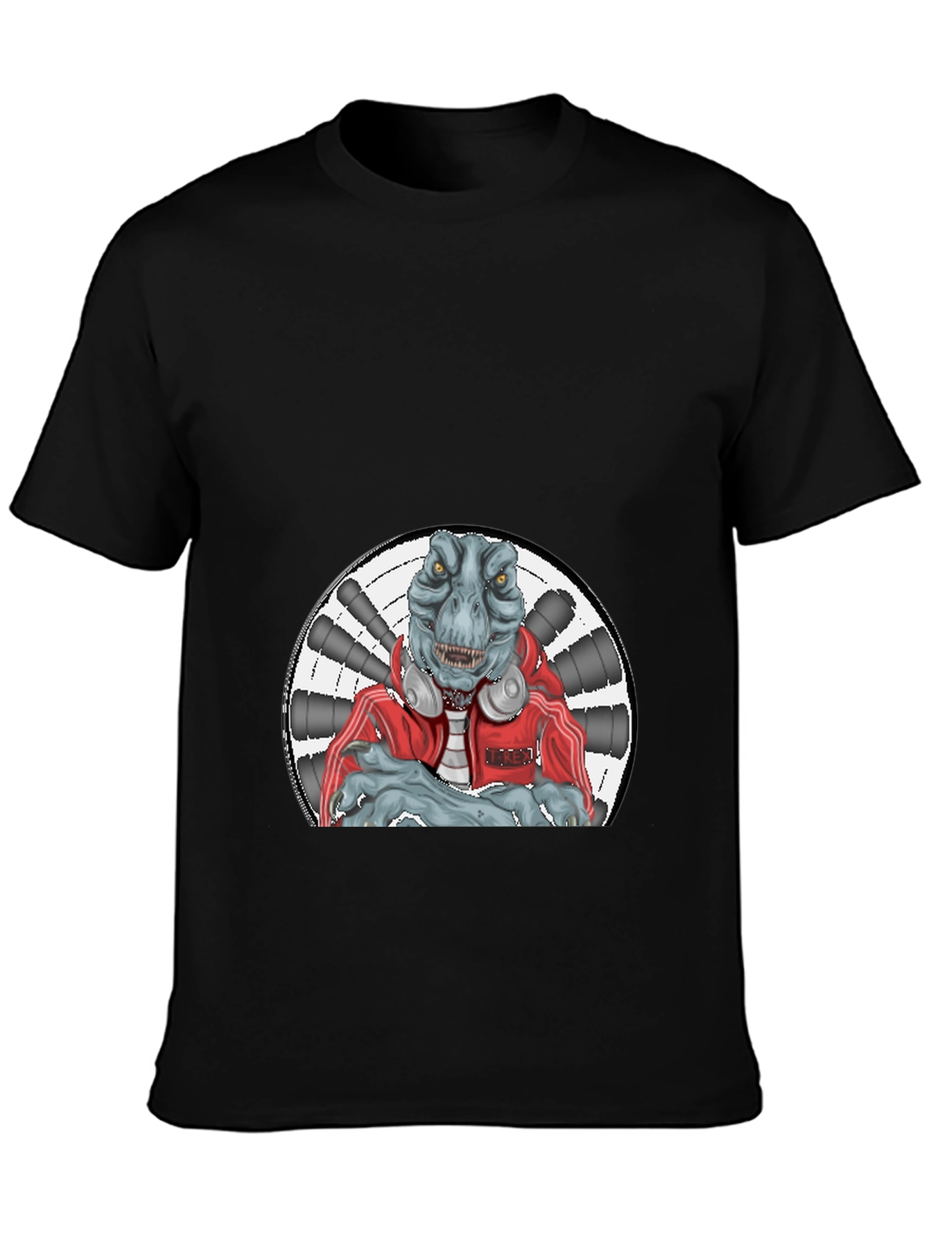 Dinosaur DJ Black T-Shirt