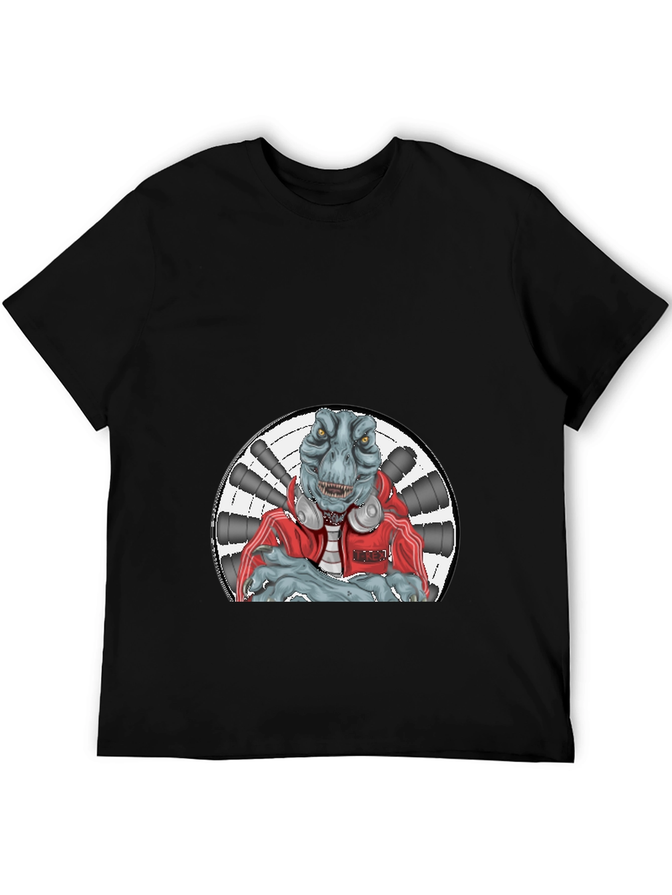 Dinosaur DJ Black T-Shirt