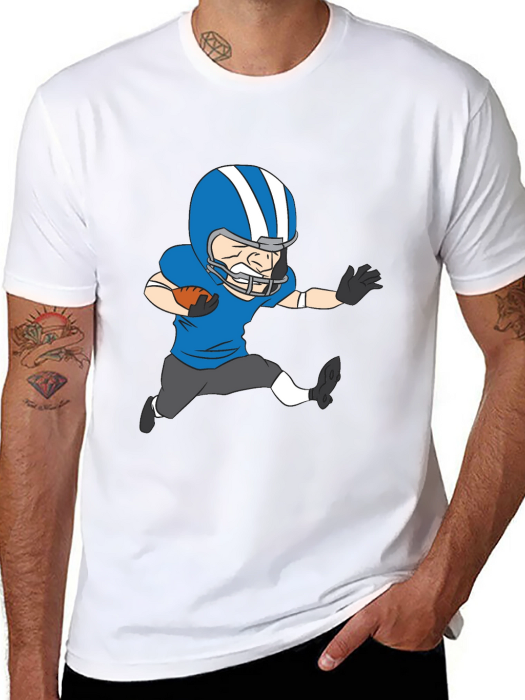 Football Player Graphic T-Shirt