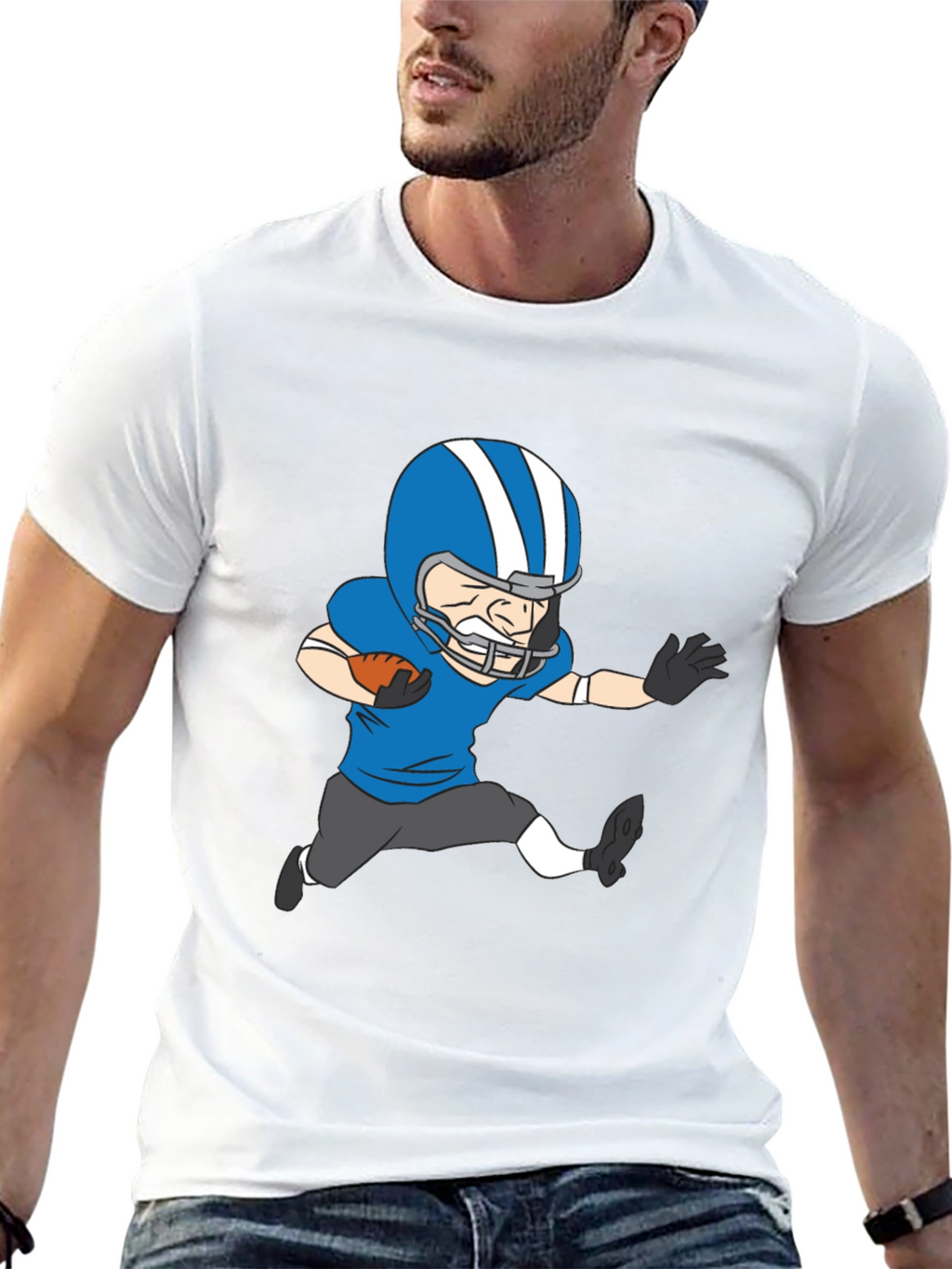 Football Player Graphic T-Shirt