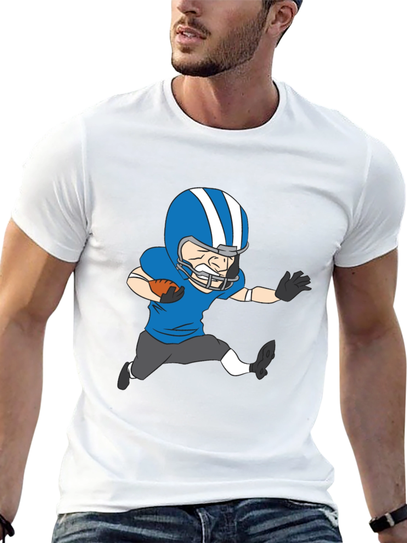 Football Player Graphic T-Shirt