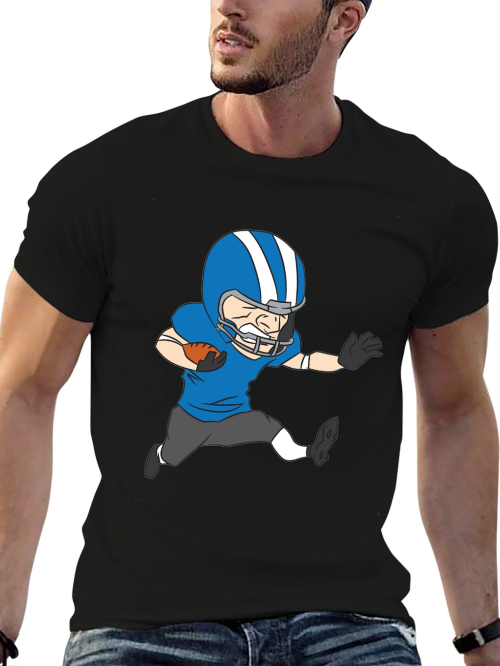 Football Player Graphic T-Shirt