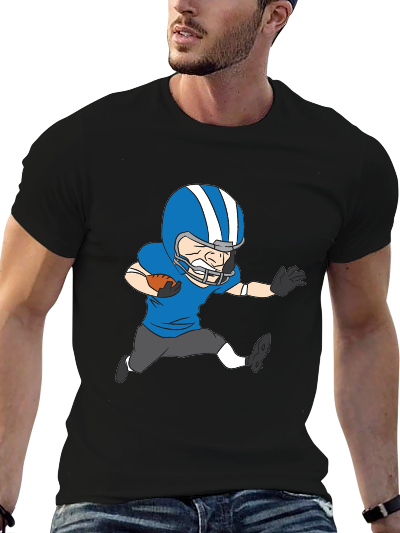 Football Player Graphic T-Shirt