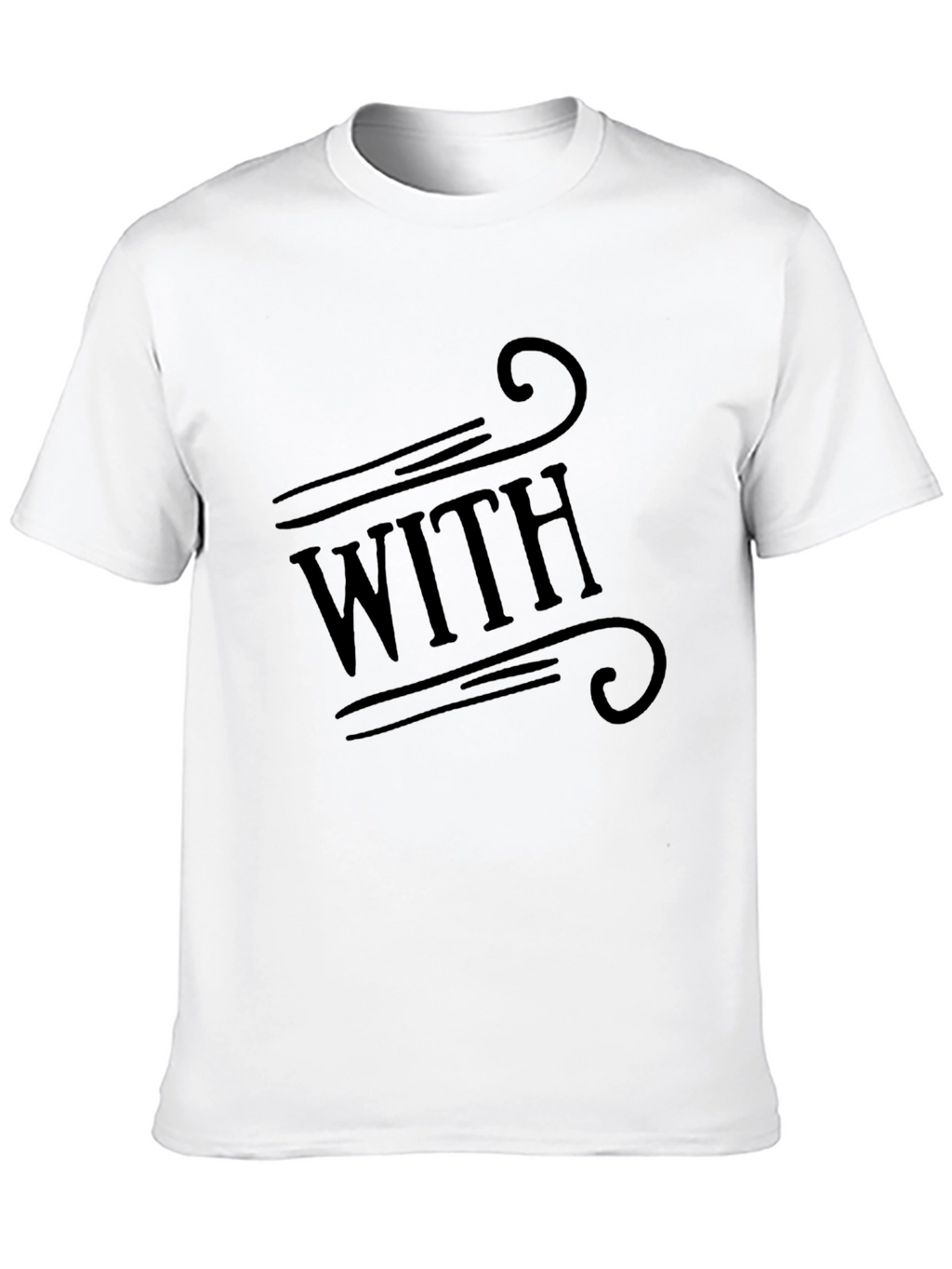 With Design Graphic Black T-Shirt