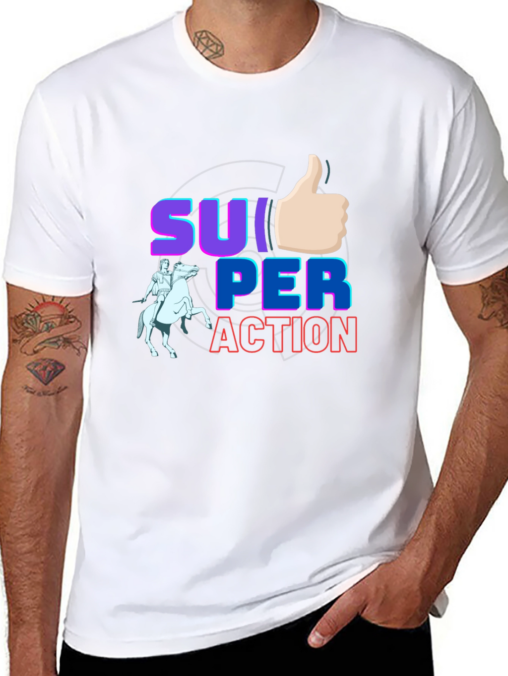 Super Action T-Shirt - Stylish Graphic Tee