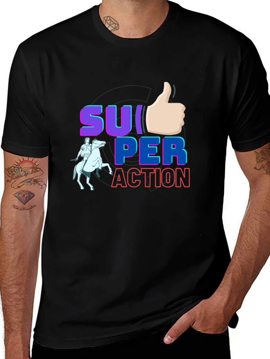 Super Action T-Shirt - Stylish Graphic Tee