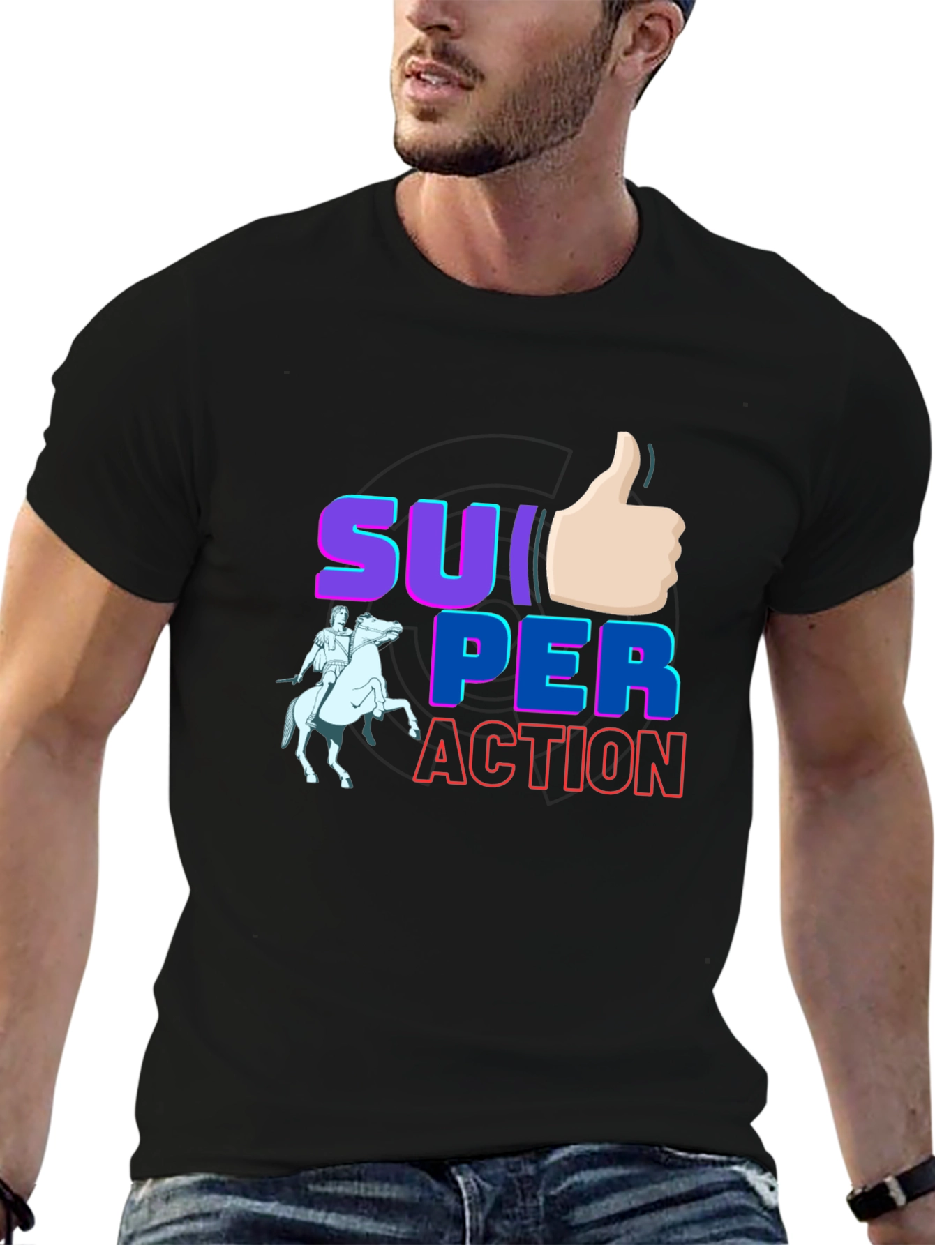 Super Action T-Shirt - Stylish Graphic Tee