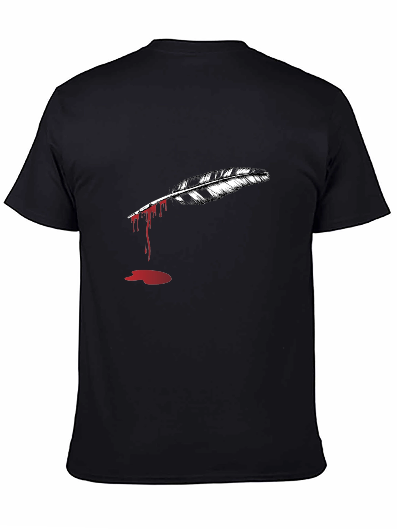 Feather Graphic Black T-Shirt