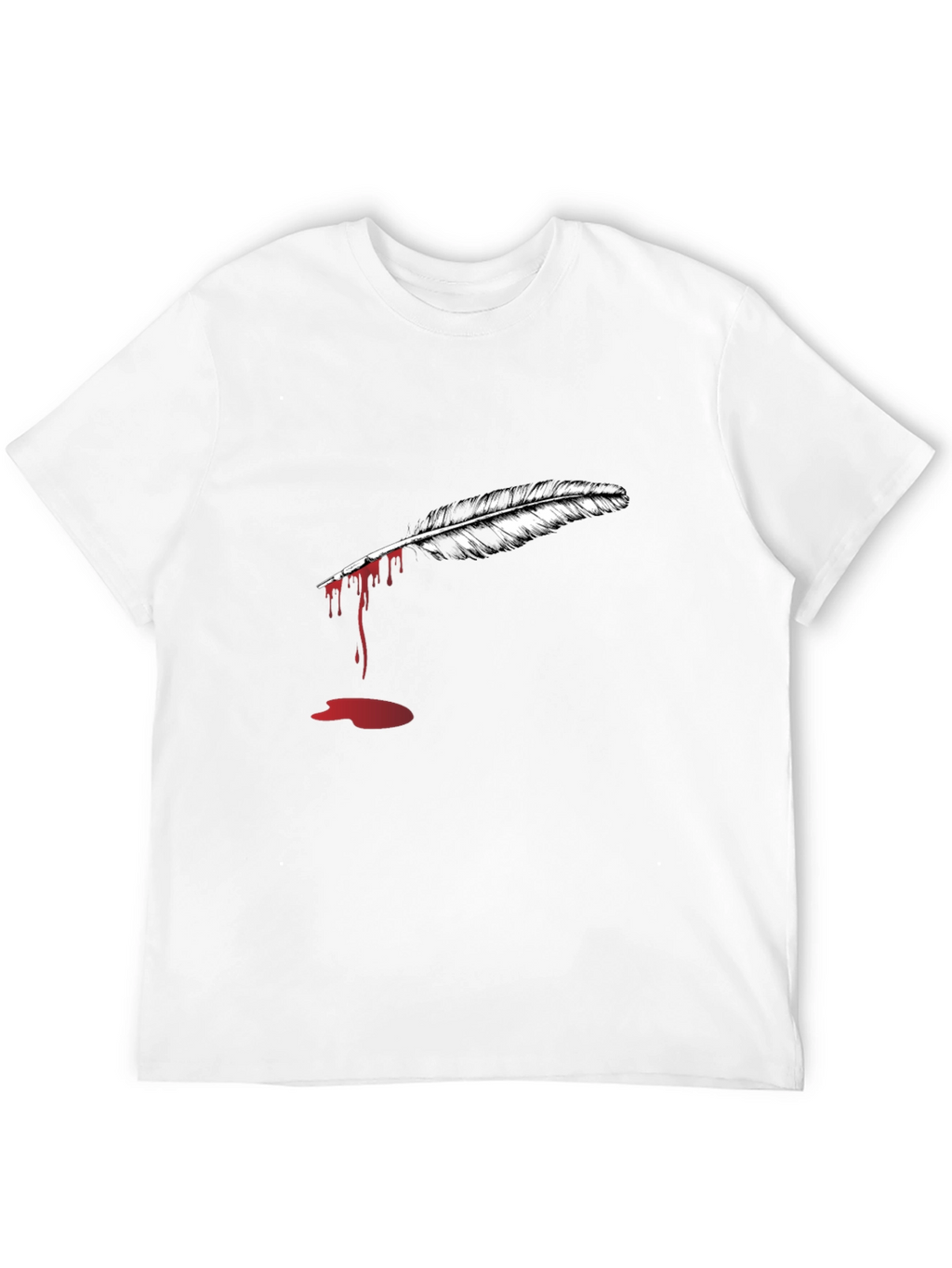 Feather Graphic Black T-Shirt