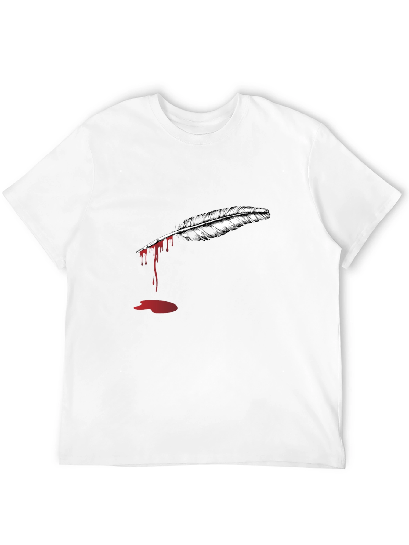 Feather Graphic Black T-Shirt