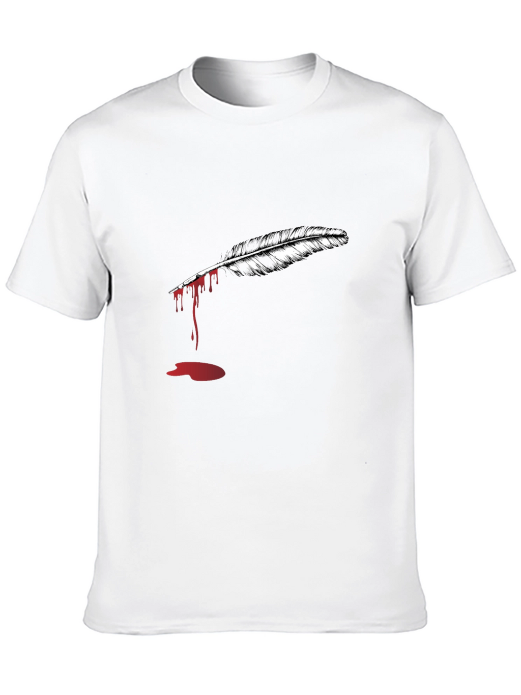 Feather Graphic Black T-Shirt
