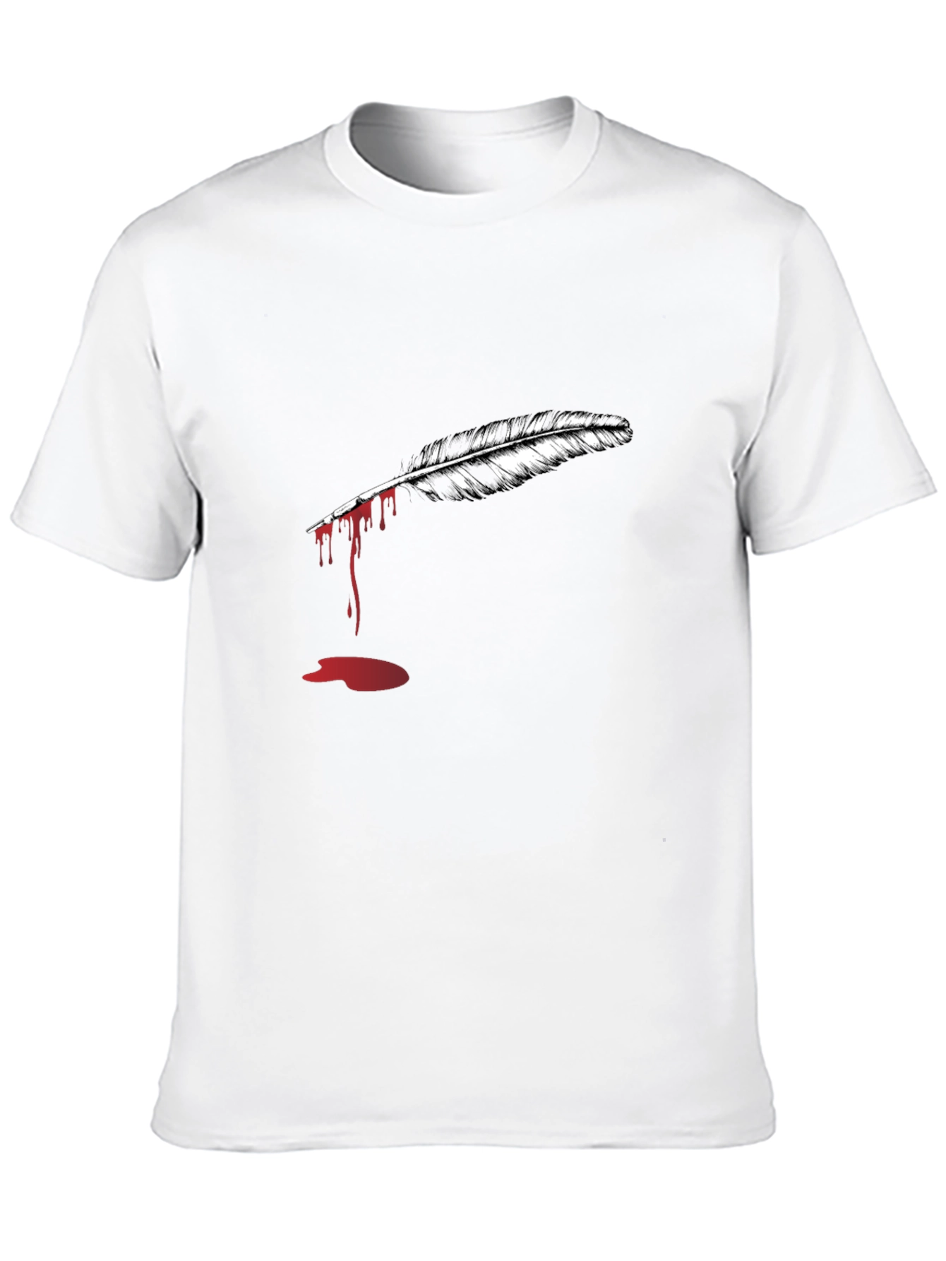 Feather Graphic Black T-Shirt