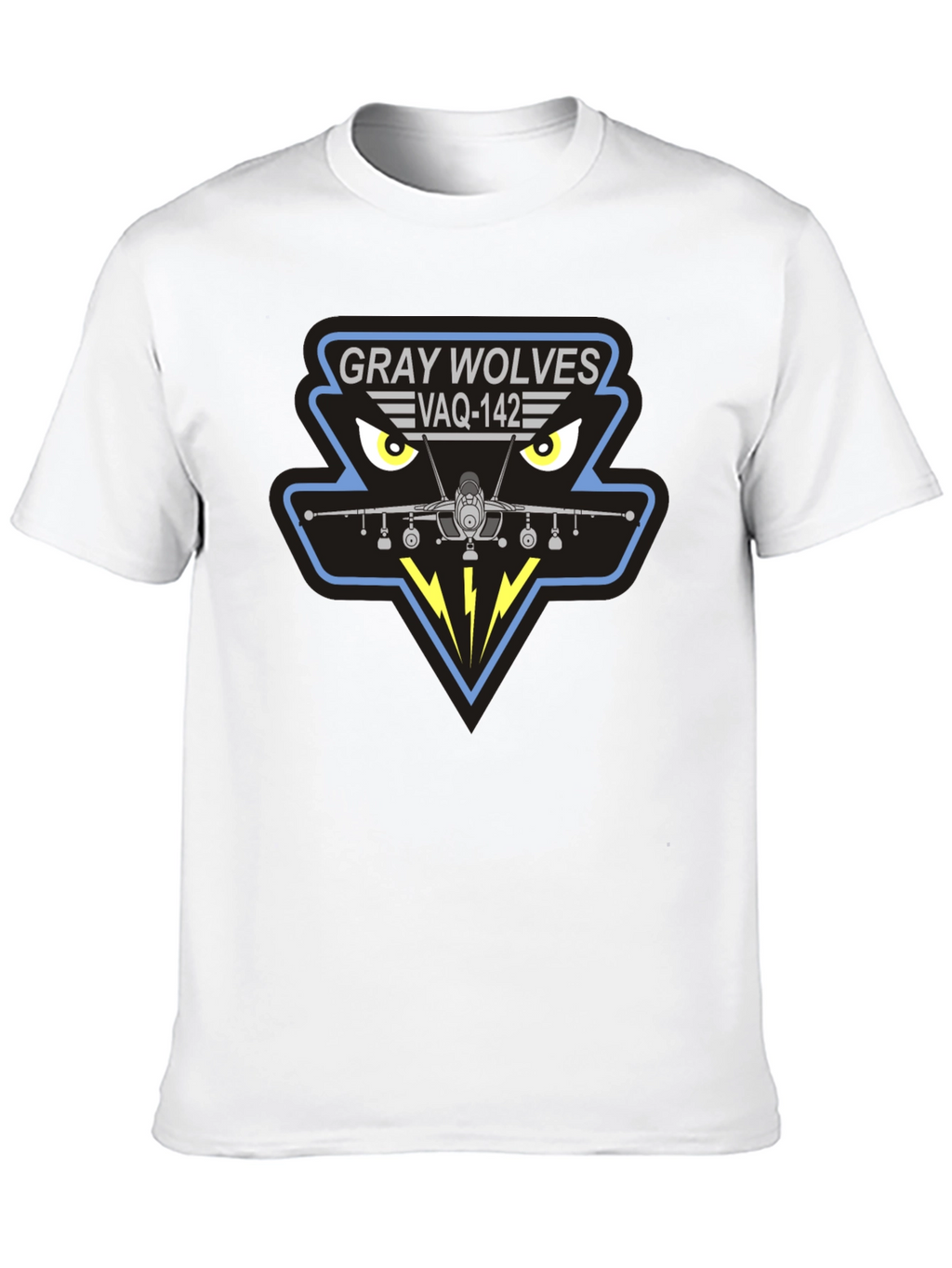 Gray Wolves VAQ-142 Black T-Shirt