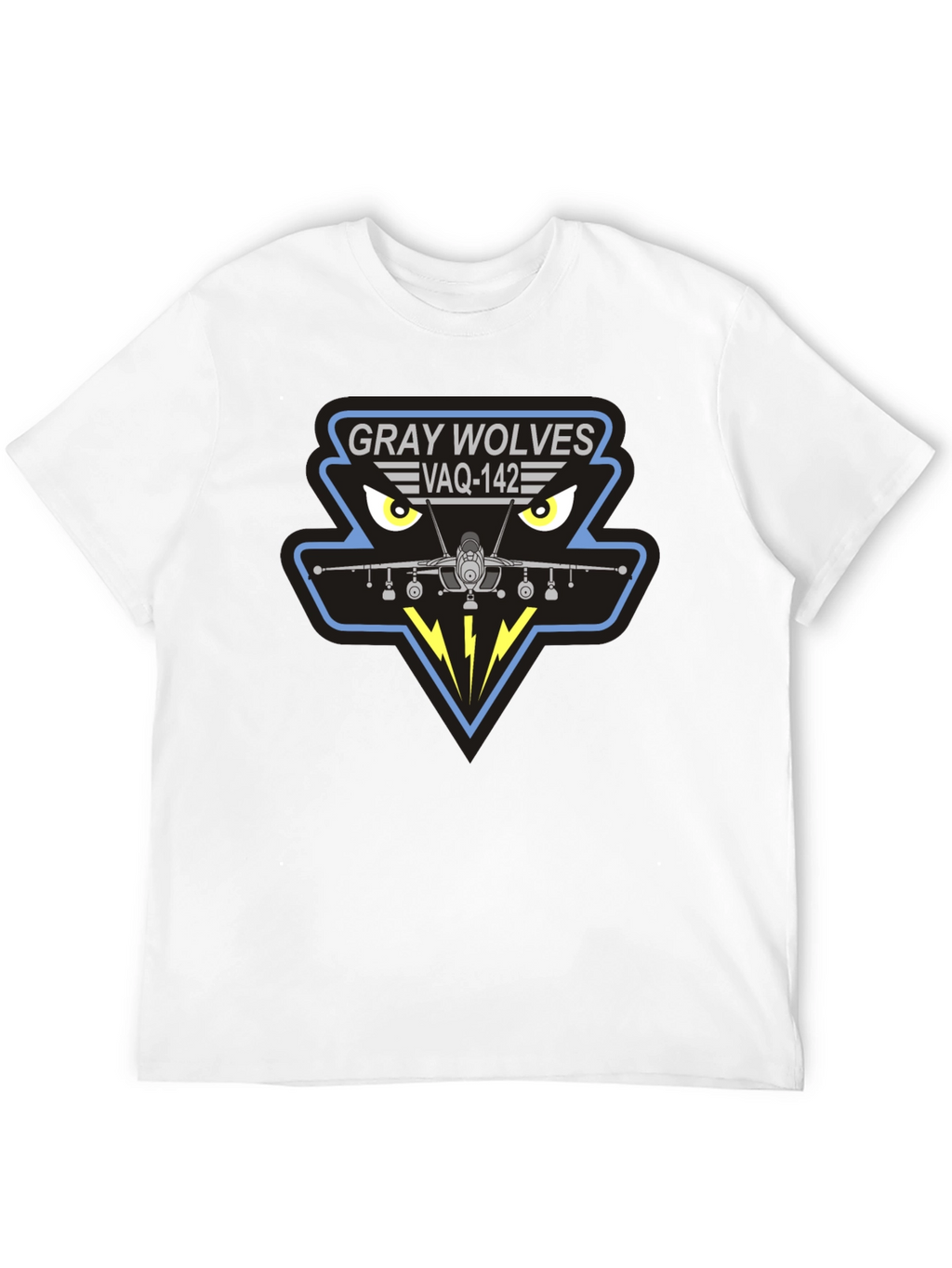 Gray Wolves VAQ-142 Black T-Shirt
