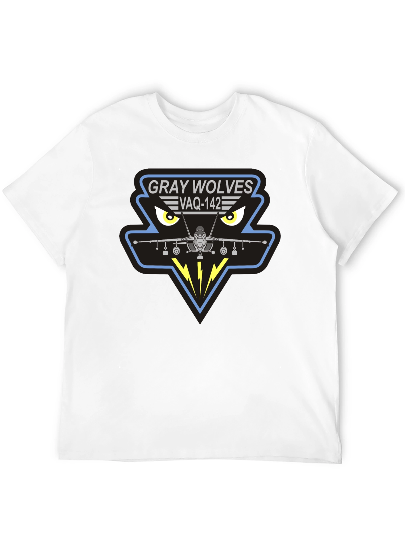Gray Wolves VAQ-142 Black T-Shirt