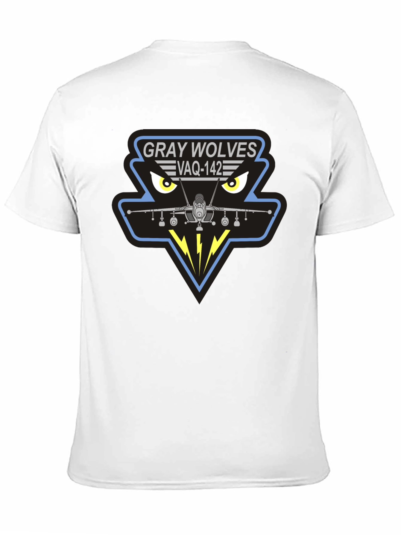 Gray Wolves VAQ-142 Black T-Shirt