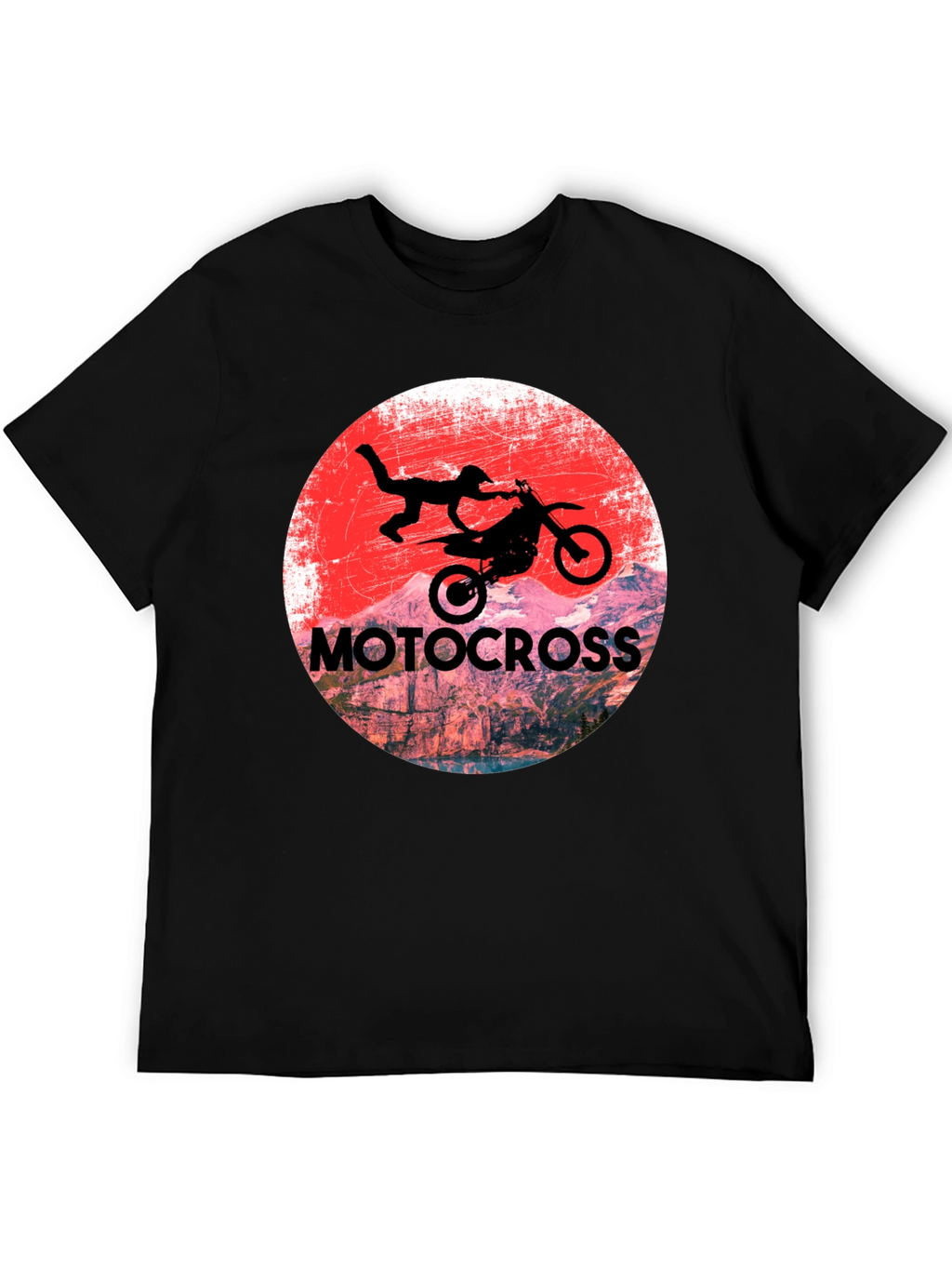 Motocross Rider Graphic T-Shirt - Black