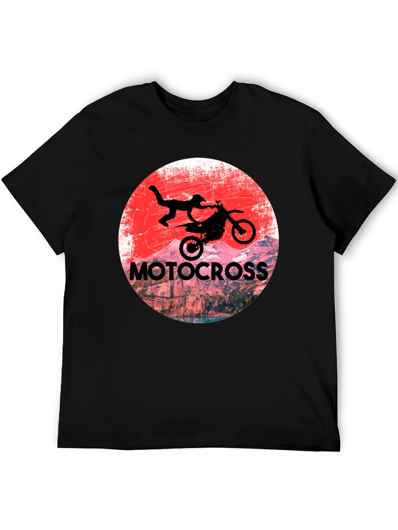 Motocross Rider Graphic T-Shirt - Black