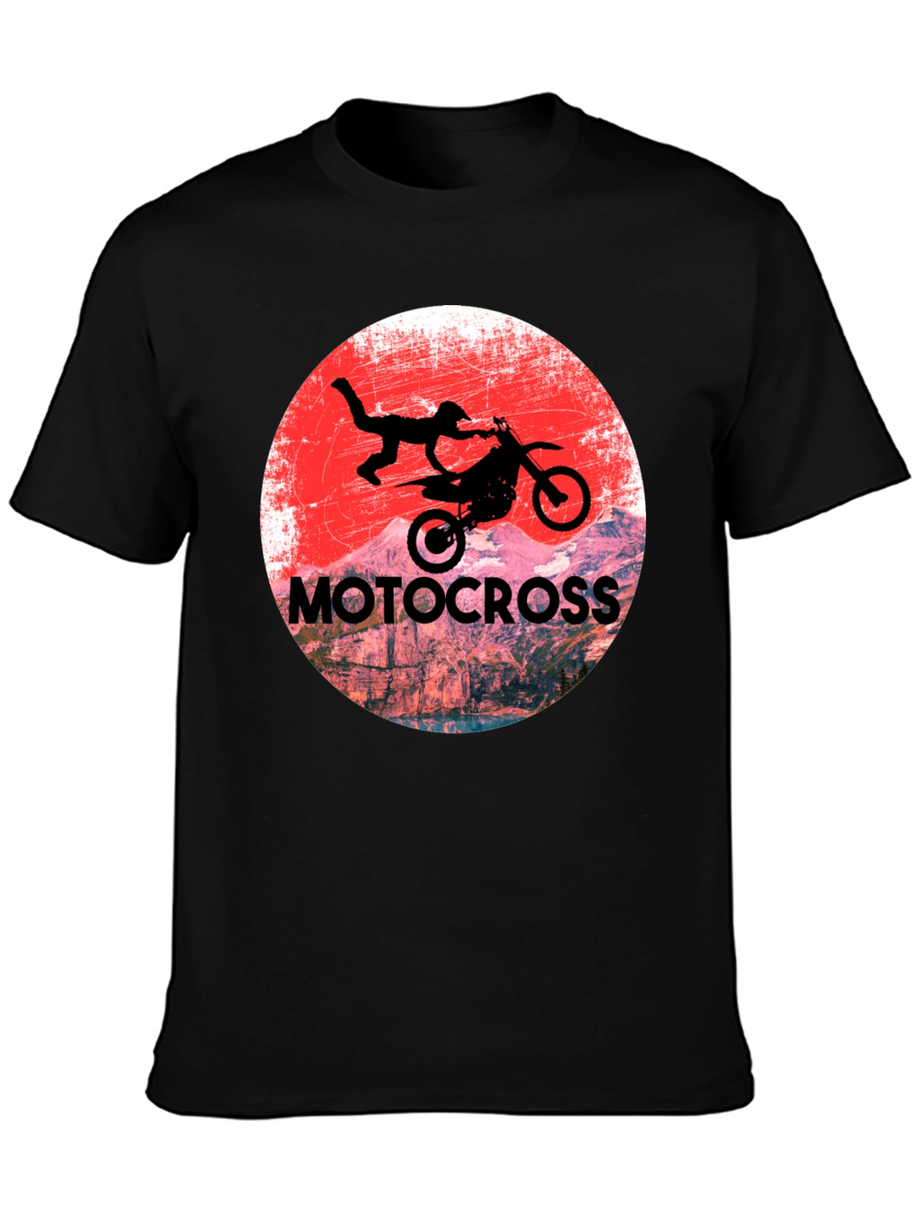 Motocross Rider Graphic T-Shirt - Black