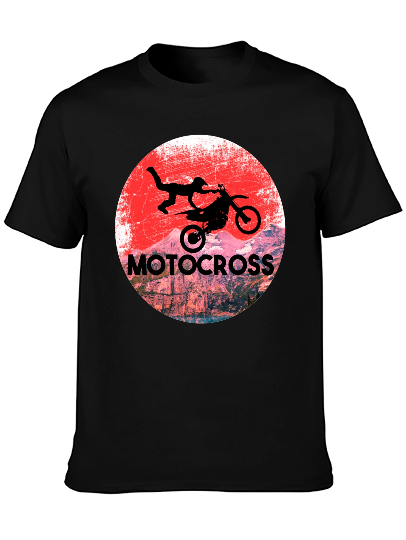 Motocross Rider Graphic T-Shirt - Black