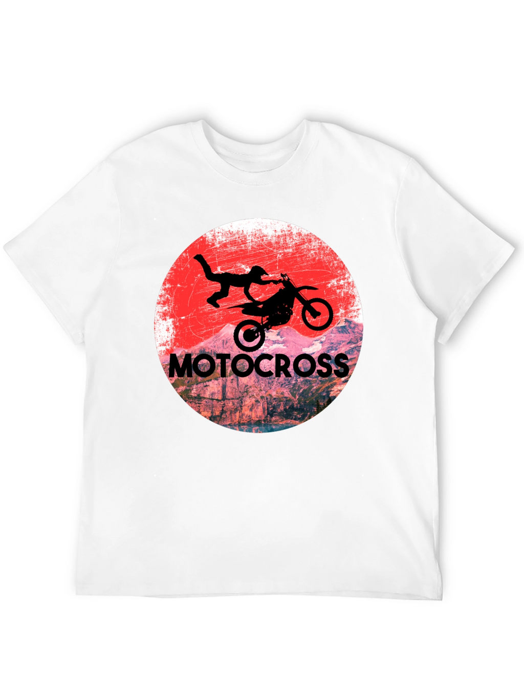 Motocross Rider Graphic T-Shirt - Black