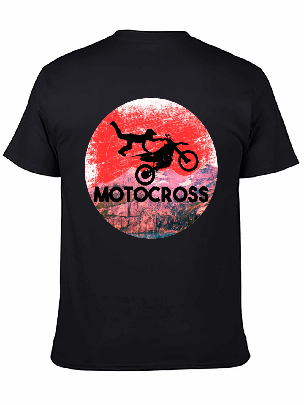 Motocross Rider Graphic T-Shirt - Black
