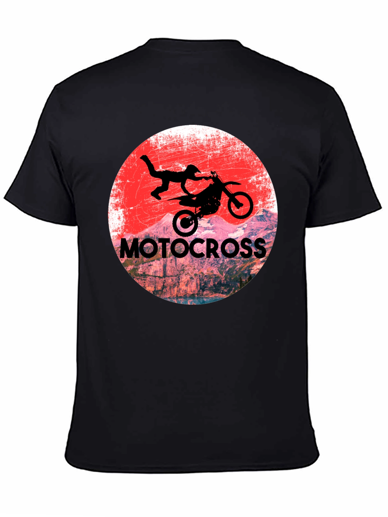 Motocross Rider Graphic T-Shirt - Black