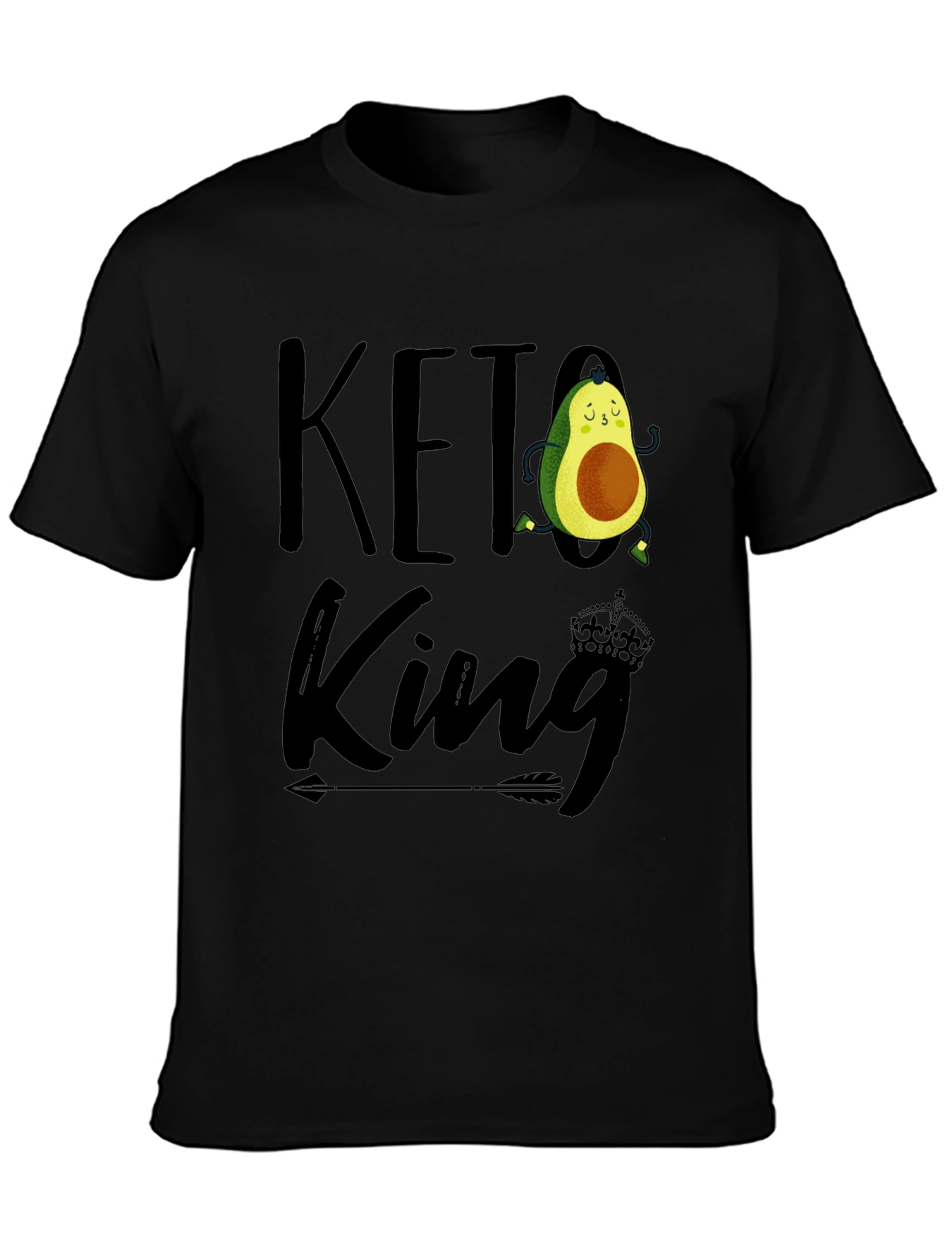 Keto King Avocado Graphic Tee - Black