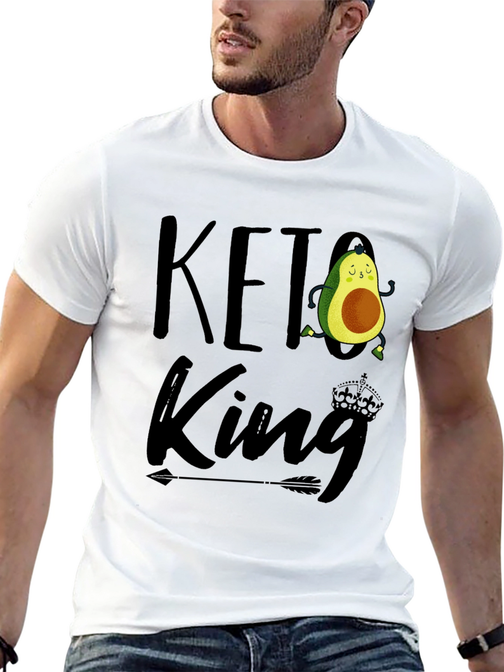 Keto King Avocado Graphic Tee - Black