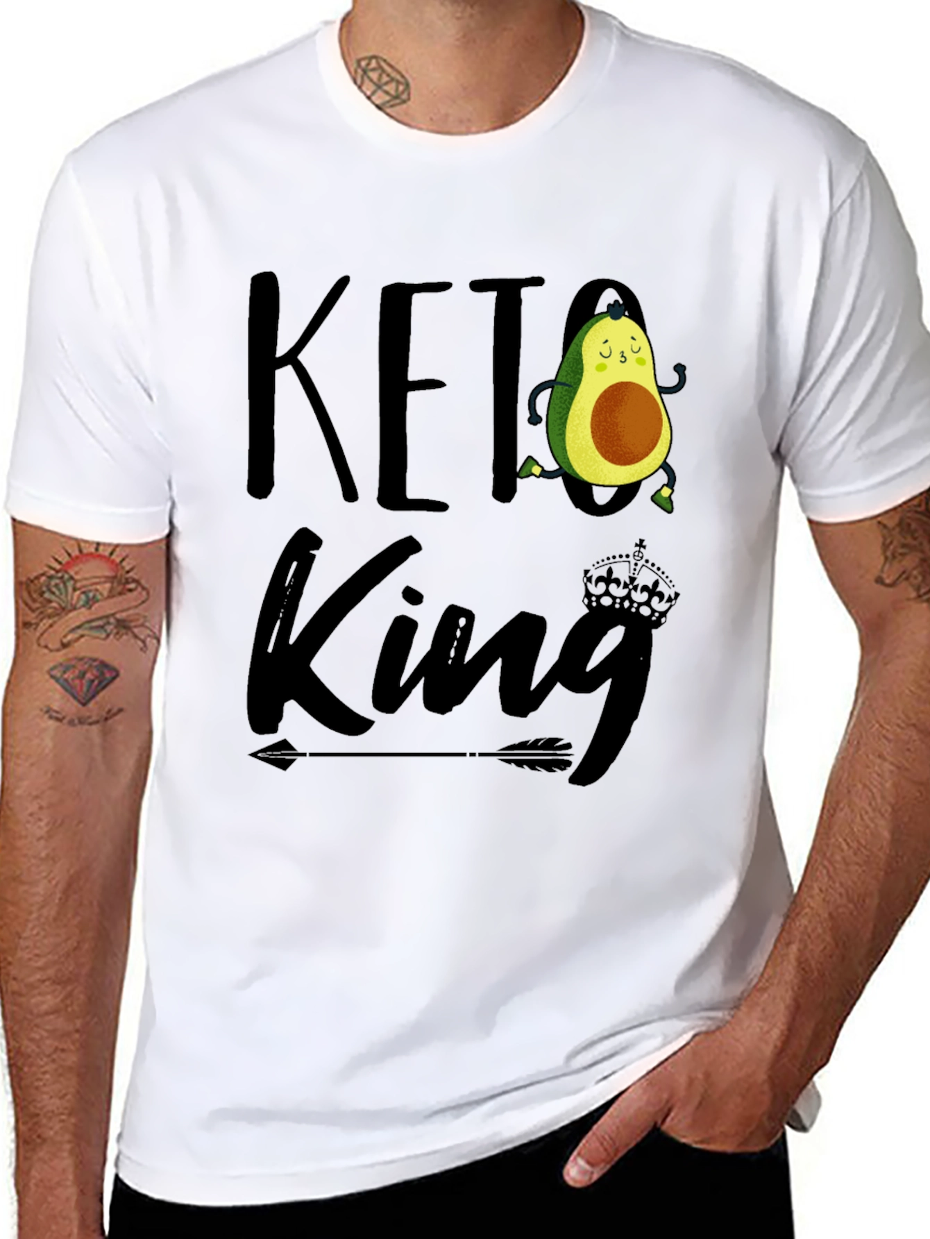 Keto King Avocado Graphic Tee - Black