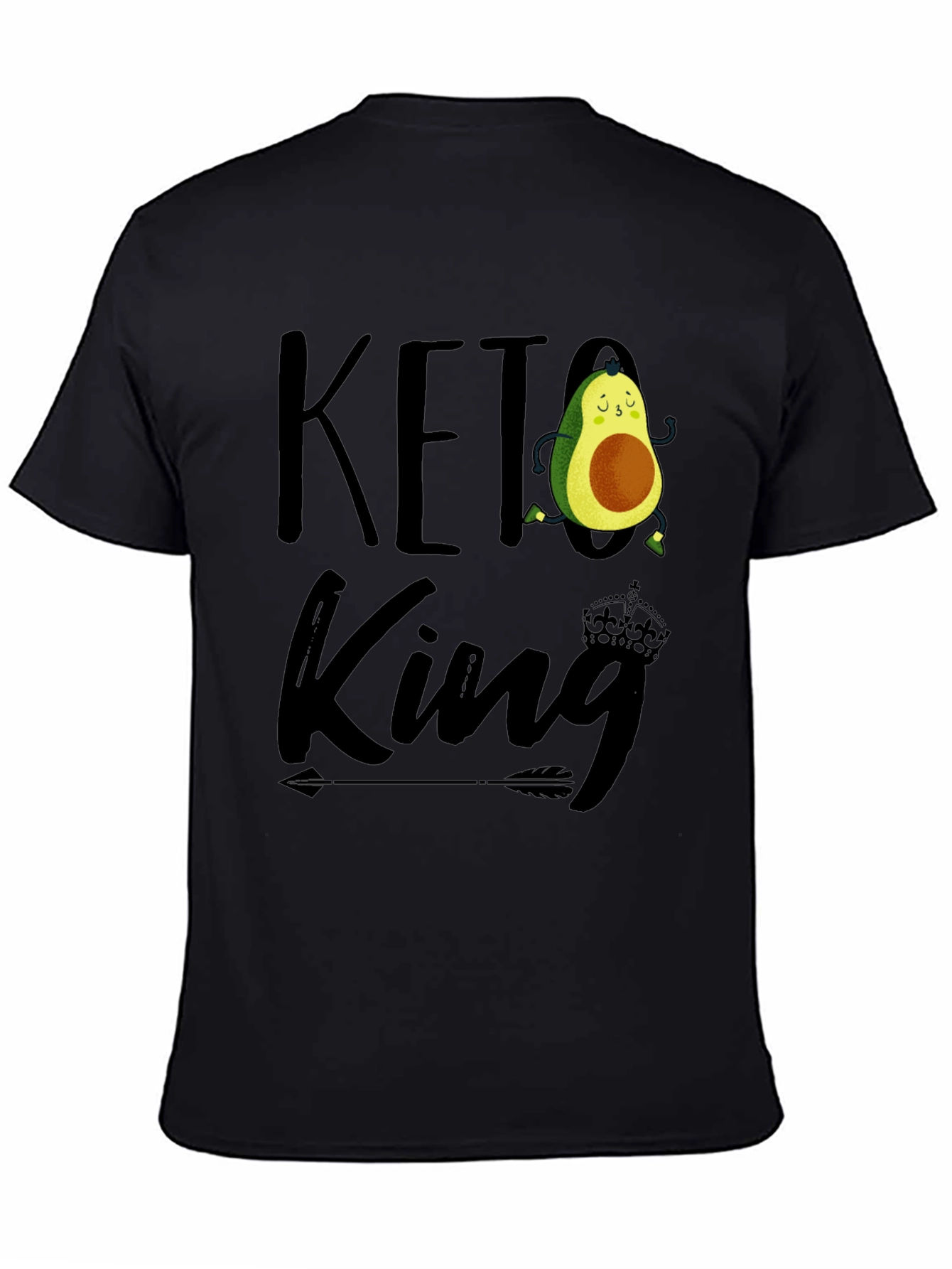 Keto King Avocado Graphic Tee - Black