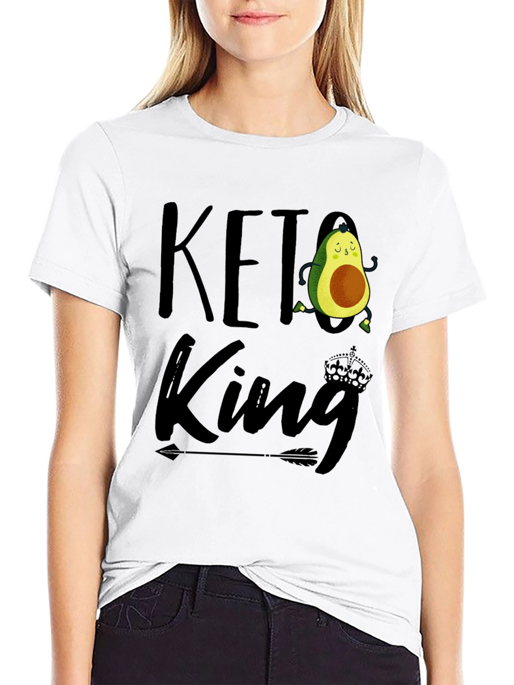Keto King Avocado Graphic Tee - Black