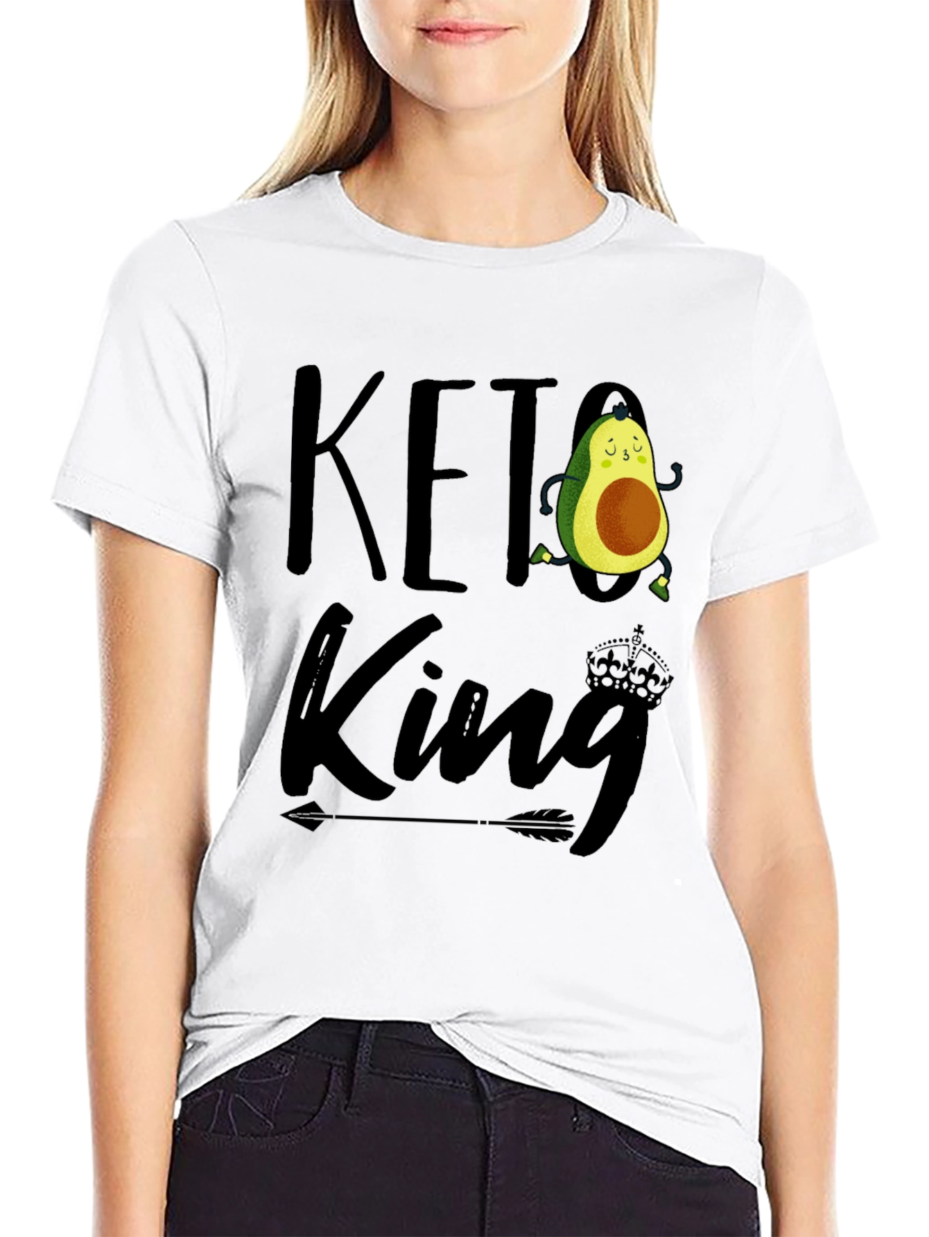 Keto King Avocado Graphic Tee - Black