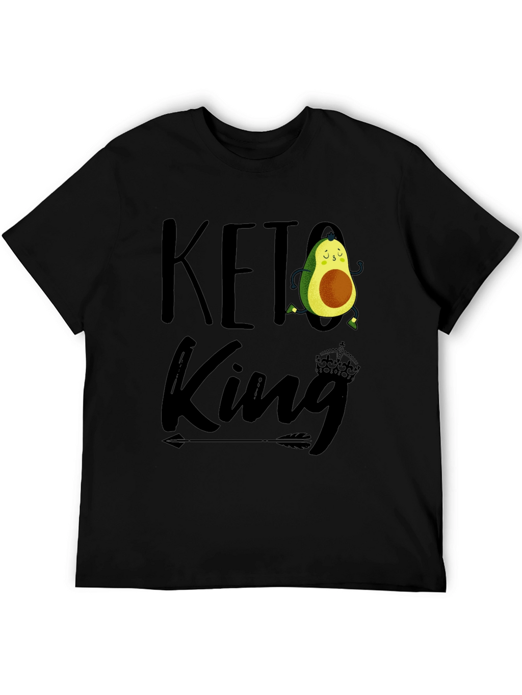 Keto King Avocado Graphic Tee - Black