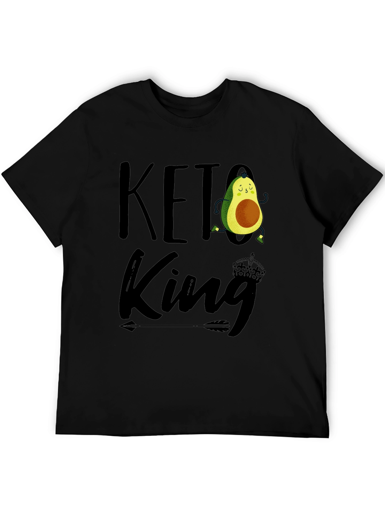 Keto King Avocado Graphic Tee - Black